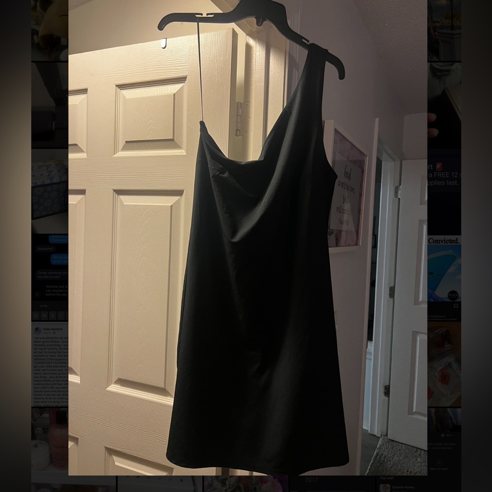 Black One-Shoulder Dress